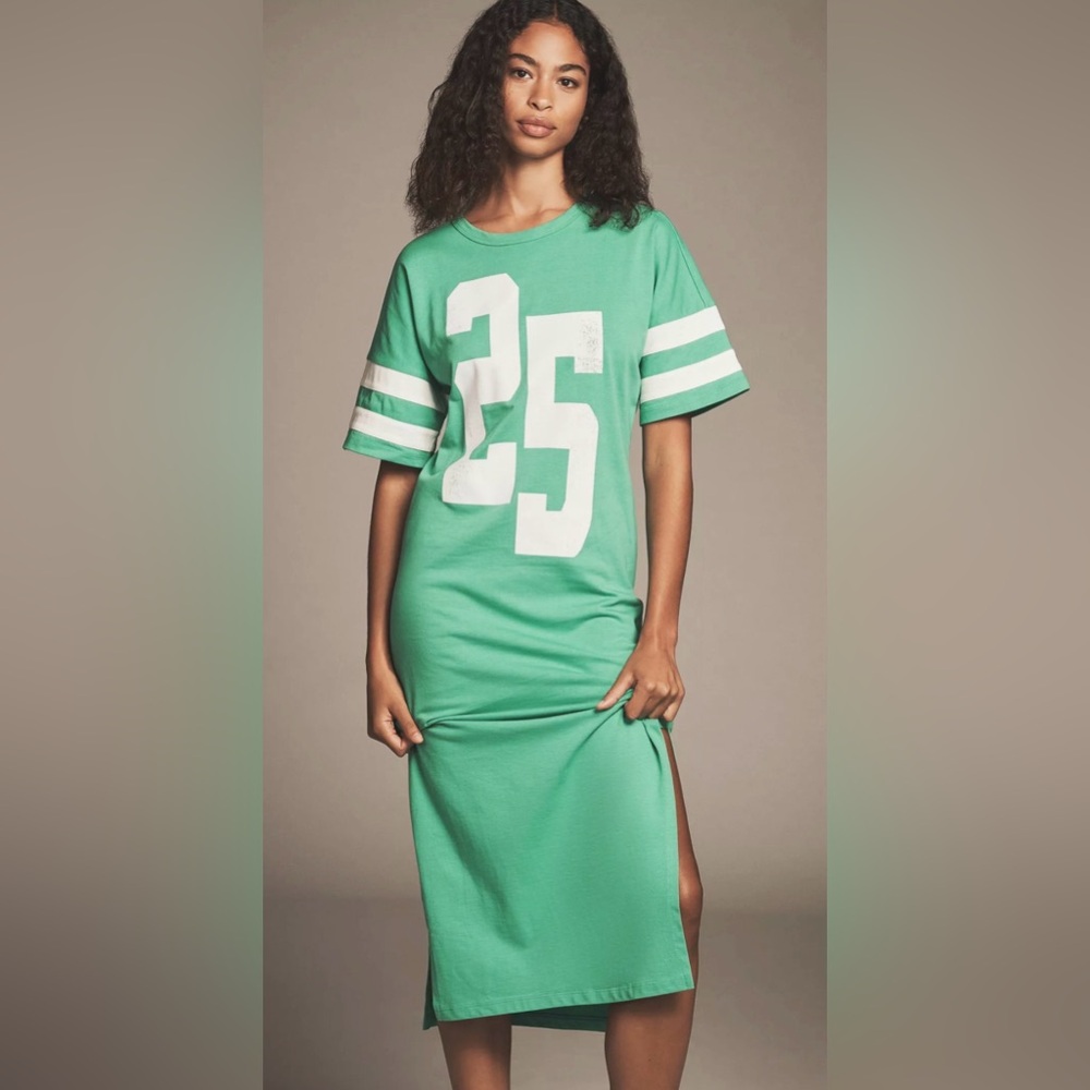 Daily Practice by Anthropologie Graphic T-Shirt Midi Dress – Kelly Green - Picture 5 of 5
